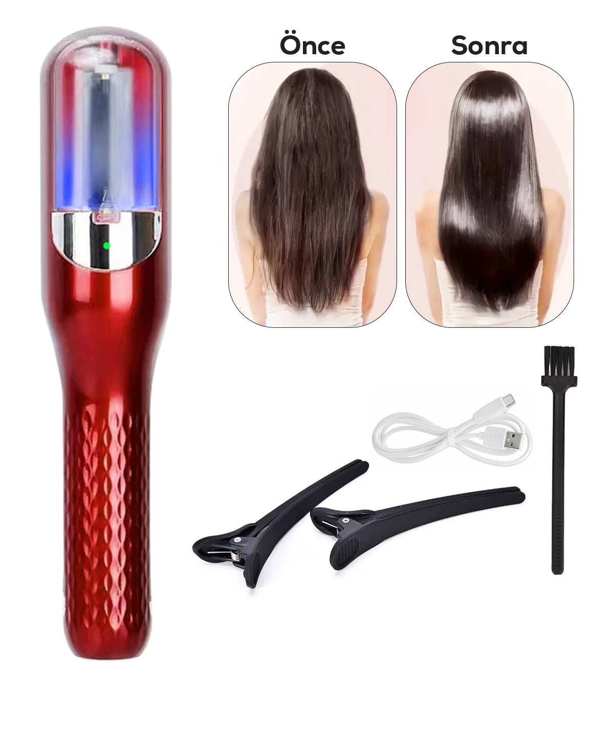 Kablosuz, Type-C Şarjlı Saç Kırığı Alma Makinesi