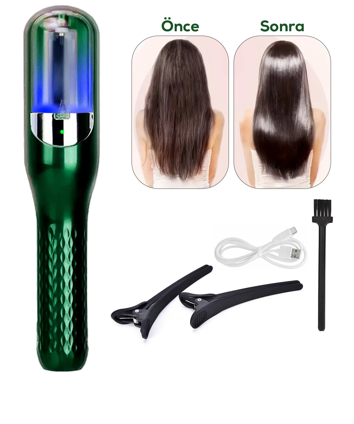 Kablosuz, Type-C Şarjlı Saç Kırığı Alma Makinesi